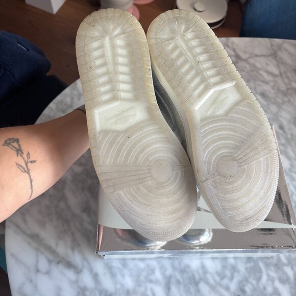 Nike Women's Air Jordan Retro Hi-Top Silver | Brand New Size 8.5 - Picture 7 of 7